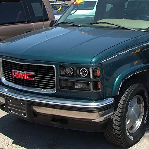 SPEC-D TUNING Black Housing Clear Lens 4PC Corner Lights Compatible with 1994-1998 Chevy C10 Pickup Truck L+R Pair Assembly in Saudi Arabia