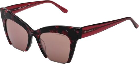 Guess By Marciano GM0785 Sunglasses - Pink Frame, Bordeaux Mirror Lenses, 51 mm Lens GM07855174U in Saudi Arabia