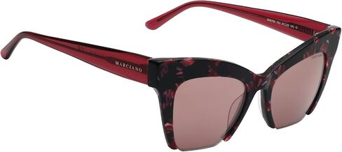 Guess By Marciano GM0785 Sunglasses - Pink Frame, Bordeaux Mirror Lenses, 51 mm Lens GM07855174U in Saudi Arabia