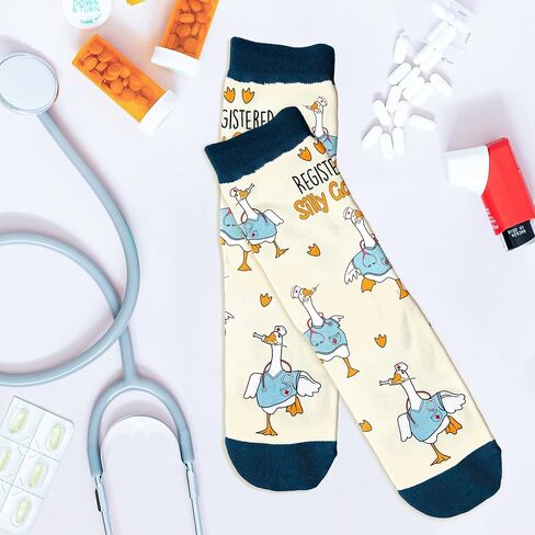 VICRAZY Gifts for Women – Funny Nurse Socks, Cool Presents for Nurses, Unique Nurse Presents, Stocking Stuffers for Nursing Students, RN & Doctor Christmas Gifts for women in Saudi Arabia