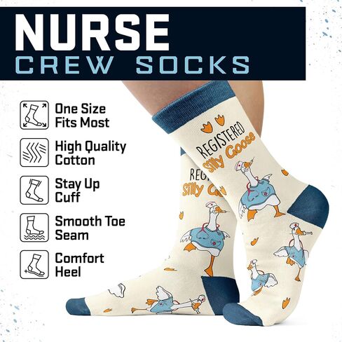 VICRAZY Gifts for Women – Funny Nurse Socks, Cool Presents for Nurses, Unique Nurse Presents, Stocking Stuffers for Nursing Students, RN & Doctor Christmas Gifts for women in Saudi Arabia