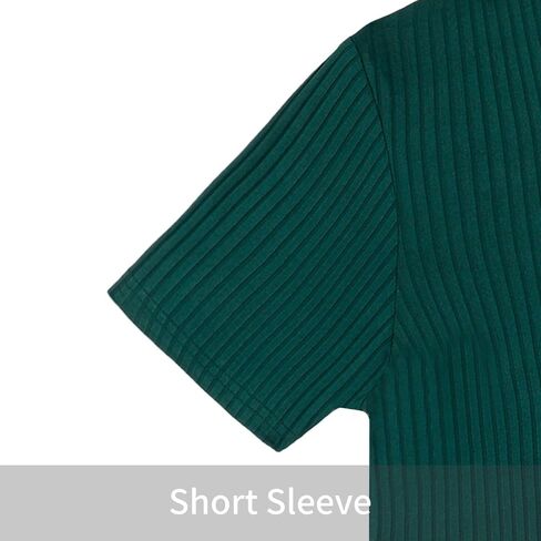 Men's Summer Casual Vertical Stripe Short Sleeve Flip Neck V Neck Polo Shirt in Saudi Arabia