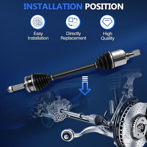 Maxfavor CV Axle Front FWD Fit for Hyundai Elantra 2007 2008 2009 2010 2011 2012 CV Axles Touring GLS GLS SE 2.0L 4Cyl Manual Trans, Driver Passenger Side Left Right A Pair CV Joint Shaft Assembly in Saudi Arabia