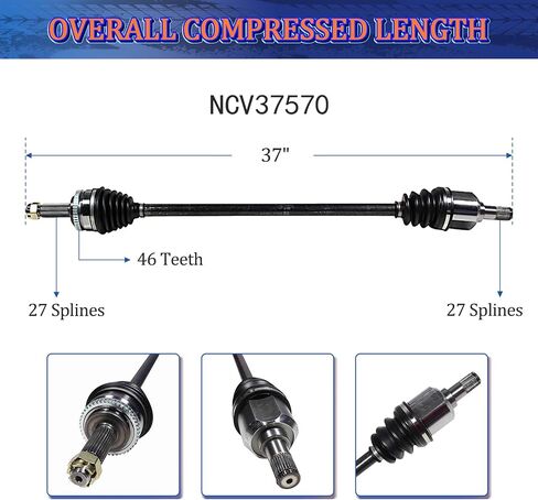 Maxfavor CV Axle Front FWD Fit for Hyundai Elantra 2007 2008 2009 2010 2011 2012 CV Axles Touring GLS GLS SE 2.0L 4Cyl Manual Trans, Driver Passenger Side Left Right A Pair CV Joint Shaft Assembly in Saudi Arabia