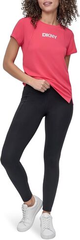 DKNY Women's Short Sleeve Logo Mesh Tech Tee in Saudi Arabia