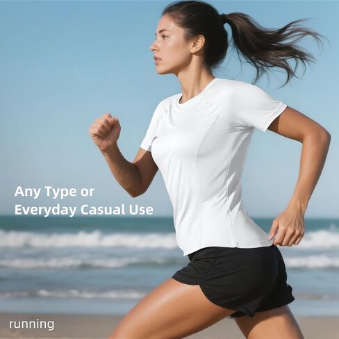 Workout Tops for Women Short Sleeve Yoga Shirts Breathable Mesh Quick Dry Athletic Tees for Gym Running in Saudi Arabia