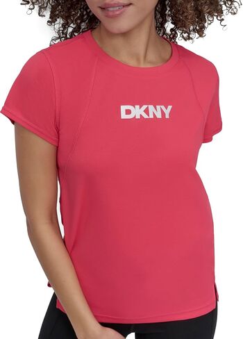 DKNY Women's Short Sleeve Logo Mesh Tech Tee in Saudi Arabia