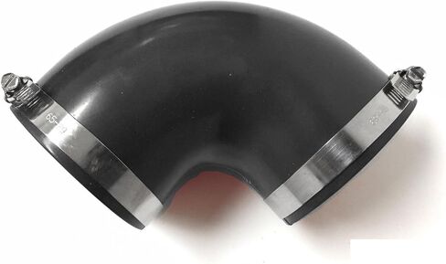 90 Degree Elbow PVC Rubber with 2 Clamps (3"-3" Black) in Saudi Arabia