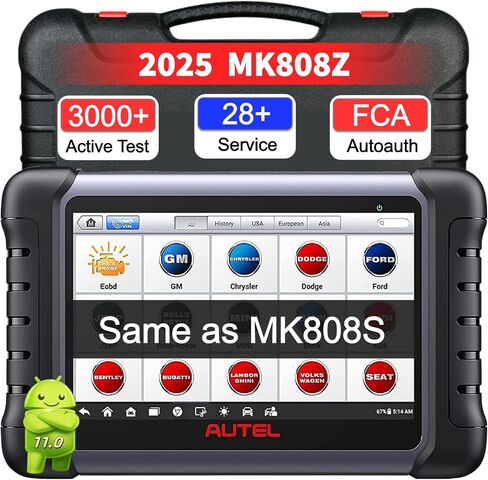 Autel Scanner MaxiCOM MK808Z, 2025 Bidirectional Scan Tool Same As MK808S MK808BT MX808S, 28+ Service, Active Test, All System Diagnose, Injector Coding, FCA Autoauth, Alternative of MK900 MX900 in Saudi Arabia