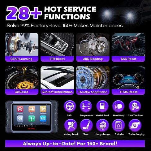 Autel Scanner MaxiCOM MK808Z, 2025 Bidirectional Scan Tool Same As MK808S MK808BT MX808S, 28+ Service, Active Test, All System Diagnose, Injector Coding, FCA Autoauth, Alternative of MK900 MX900 in Saudi Arabia