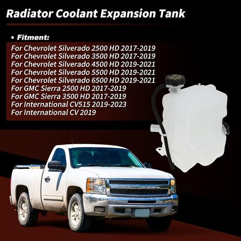 Coolant Expansion Reservoir Tank with Cap for Chevrolet Silverado 2500HD 3500HD 4500HD 5500HD Radiator Coolant Overflow Reservoir Recovery Tank No.603-009/84257137/84214124 in Saudi Arabia