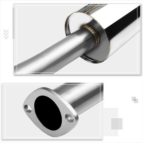 PM PERFORMOTOR 4" Tip Muffler Stainless Catback Exhaust Compatible with 92-96 Honda Prelude H22/23 F23A1 in Saudi Arabia