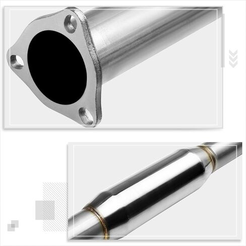 PM PERFORMOTOR 4" Tip Muffler Stainless Catback Exhaust Compatible with 92-96 Honda Prelude H22/23 F23A1 in Saudi Arabia