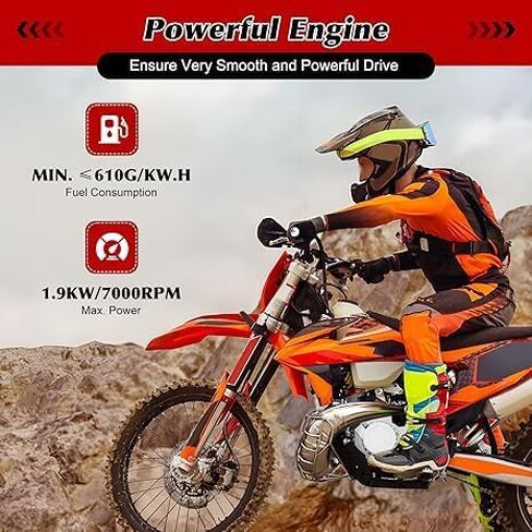 49CC 50CC 2 Stroke Bike Engine Kit, Go Kart Reverse Gearbox Motor Kit, Single Cylinder Air Cooled Pull Rope Start Motor Fits Pocket Dirt ATV or Scooter, Mini Bike Engine Bicycle in Saudi Arabia