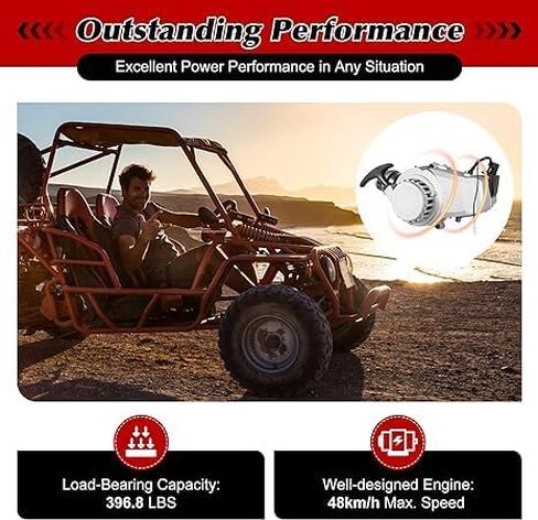 49CC 50CC 2 Stroke Bike Engine Kit, Go Kart Reverse Gearbox Motor Kit, Single Cylinder Air Cooled Pull Rope Start Motor Fits Pocket Dirt ATV or Scooter, Mini Bike Engine Bicycle in Saudi Arabia