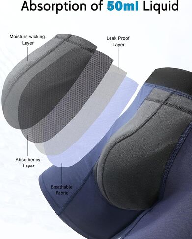 Mens Incontinence Underwear Washable Tear Away Leak Proof Underwear 5 Pack in Saudi Arabia