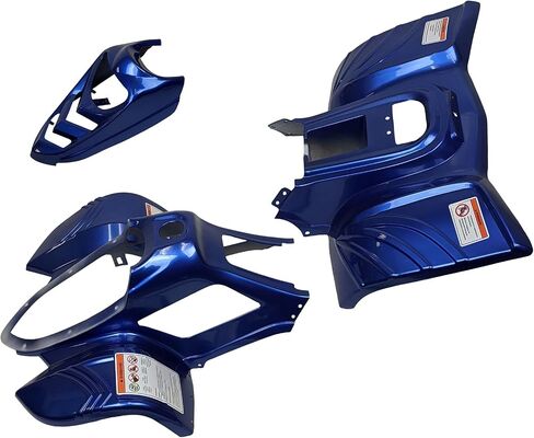 RedCap 2-Piece ATV Body Plastic Fender Front Rear Kit for Taotao ATA110B ATA110B1 Boulder B1 Eagle 110 Coolsports Peace SunL MotoTec Mudcat Kids 110cc ATV Quads - Glossy Black in Saudi Arabia