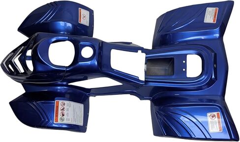RedCap 2-Piece ATV Body Plastic Fender Front Rear Kit for Taotao ATA110B ATA110B1 Boulder B1 Eagle 110 Coolsports Peace SunL MotoTec Mudcat Kids 110cc ATV Quads - Glossy Black in Saudi Arabia