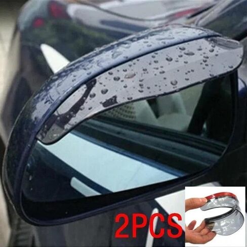 Wind Deflectors 2pcs Car Rearview Mirror Rain Eyebrow with Blind Spot Mirror Car Rain Shield Guard Sun Visor Auto Rear View Sha Blas Sticker Sun Visors in Saudi Arabia