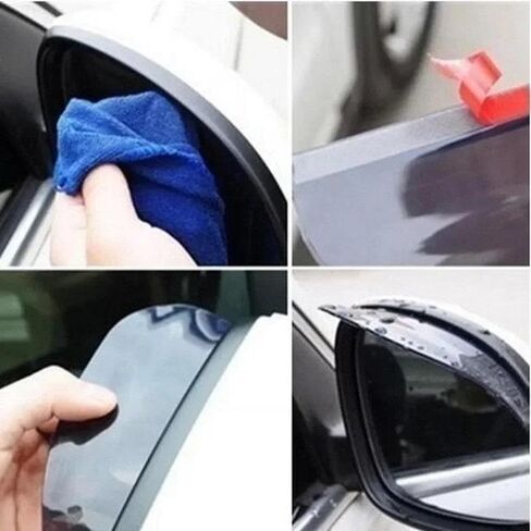 Wind Deflectors 2pcs Car Rearview Mirror Rain Eyebrow with Blind Spot Mirror Car Rain Shield Guard Sun Visor Auto Rear View Sha Blas Sticker Sun Visors in Saudi Arabia