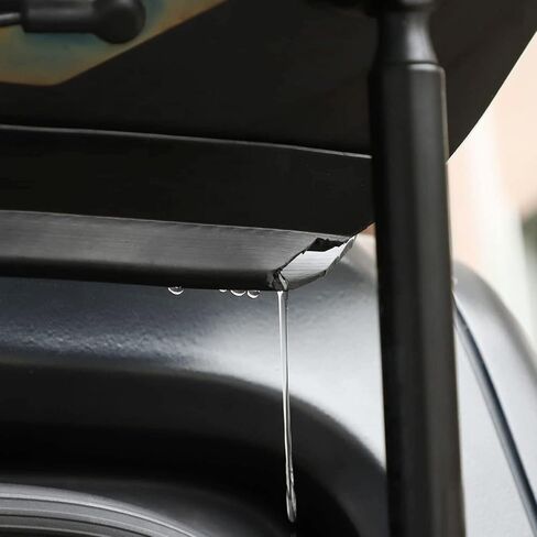 Rear Window Rain Gutter Drip Rail Deflector for Jeep for Wrangler 2007-2020 for Wrangler JK 2018 Black 1 Piece-Pakcage Roof Rainwater Shield Diversion Slot-Type 22031124 in Kuwait