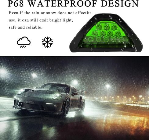 Car F1 Style Brake Light, Super Bright DRL Fog Rear Tail Third Brake Light with 12 LED, Waterproof F1 Style Triangle Warning Flash Lamp for Cars Trucks SUVs Safety Stop (Red) in Saudi Arabia