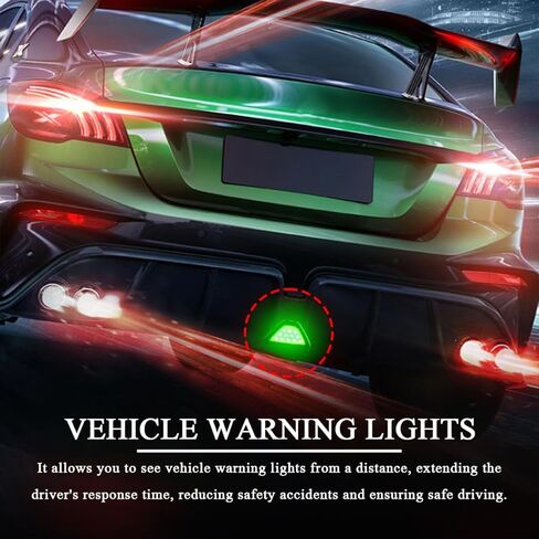 Car F1 Style Brake Light, Super Bright DRL Fog Rear Tail Third Brake Light with 12 LED, Waterproof F1 Style Triangle Warning Flash Lamp for Cars Trucks SUVs Safety Stop (Red) in Saudi Arabia