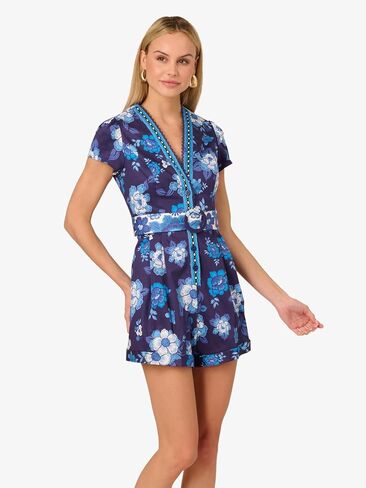 Adrianna Papell womens Printed Romper in Saudi Arabia