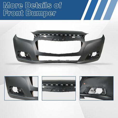 Front Bumper Compatible with 2015-2019 Chevy Silverado 2500 HD/3500 HD, Chrome Truck Automotive Steel Replacement Bumpers Face Bar(without Fog light holes & Sensor holes) (Style C) in Saudi Arabia