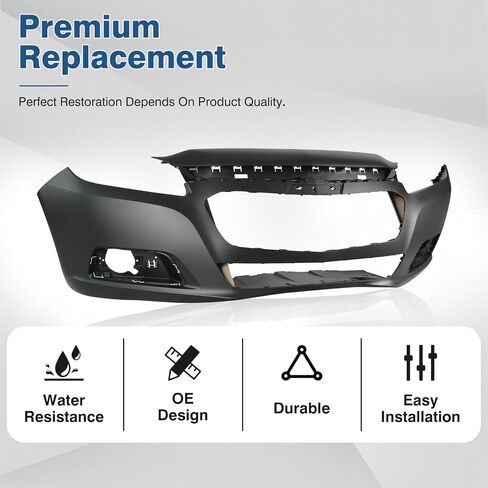 Front Bumper Compatible with 2015-2019 Chevy Silverado 2500 HD/3500 HD, Chrome Truck Automotive Steel Replacement Bumpers Face Bar(without Fog light holes & Sensor holes) (Style C) in Saudi Arabia