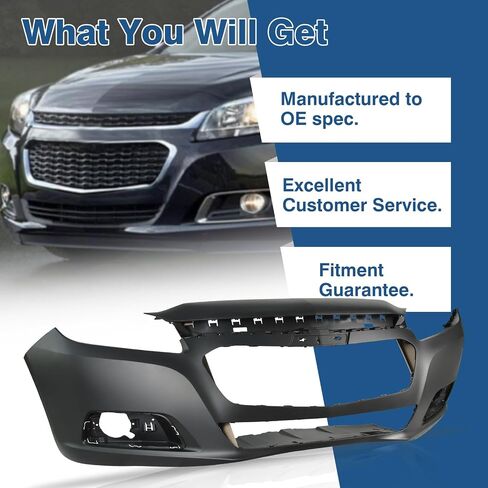 Front Bumper Compatible with 2015-2019 Chevy Silverado 2500 HD/3500 HD, Chrome Truck Automotive Steel Replacement Bumpers Face Bar(without Fog light holes & Sensor holes) (Style C) in Saudi Arabia