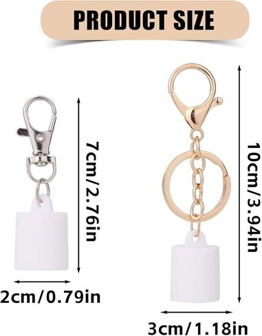 6pcs LipGloss Keychain for Summer Fridays, Portable Lip Balm Holder Key Chain Ring Lipgloss Cap & Holder Set with Keyring Accessories for Summer Fridays 0.5 oz Lip Gloss in Kuwait