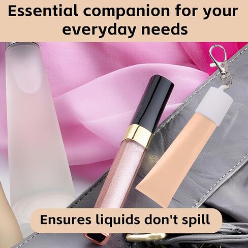 6pcs LipGloss Keychain for Summer Fridays, Portable Lip Balm Holder Key Chain Ring Lipgloss Cap & Holder Set with Keyring Accessories for Summer Fridays 0.5 oz Lip Gloss in Kuwait