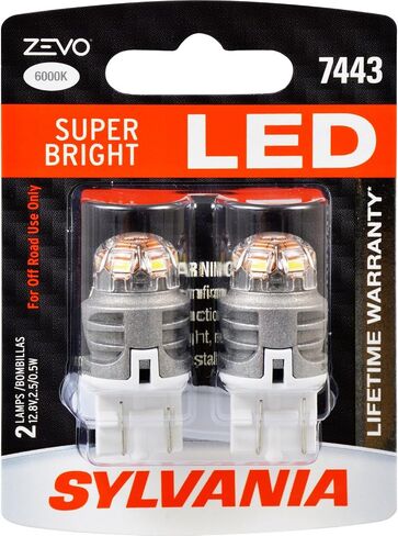 SYLVANIA ZEVO 7443 T20 White LED Bulb, (Contains 2 Bulbs) in Saudi Arabia