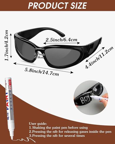 6 Pcs Halloween Hip Hop Costumes Kit 80s 90s Rapper Accessories Hat Wrap Around Sunglasses Pens for Costume Party in Saudi Arabia