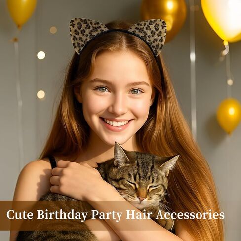 5 Pack Cat Ears Headband Cute Short Plush Hairband Headwear Halloween Party Cosplay Costume Hair Accessories in Saudi Arabia