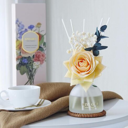 Reed Diffuser Set,4.06 oz Scented Diffuser with 6 Sticks,Home Fragrance,Reed Diffuser for Bathroom Shelf Decor (Gardenia White Tea) in Saudi Arabia