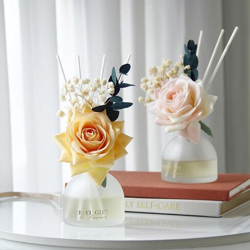 Reed Diffuser Set,4.06 oz Scented Diffuser with 6 Sticks,Home Fragrance,Reed Diffuser for Bathroom Shelf Decor (Gardenia White Tea) in Saudi Arabia