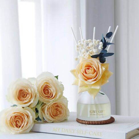 Reed Diffuser Set,4.06 oz Scented Diffuser with 6 Sticks,Home Fragrance,Reed Diffuser for Bathroom Shelf Decor (Gardenia White Tea) in Saudi Arabia
