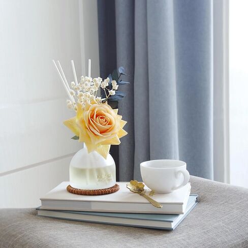 Reed Diffuser Set,4.06 oz Scented Diffuser with 6 Sticks,Home Fragrance,Reed Diffuser for Bathroom Shelf Decor (Gardenia White Tea) in Saudi Arabia