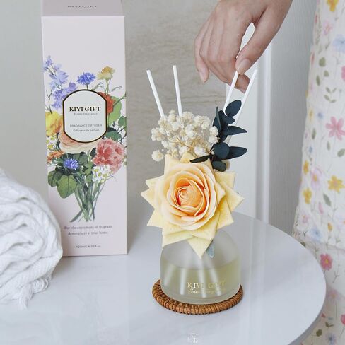Reed Diffuser Set,4.06 oz Scented Diffuser with 6 Sticks,Home Fragrance,Reed Diffuser for Bathroom Shelf Decor (Gardenia White Tea) in Saudi Arabia