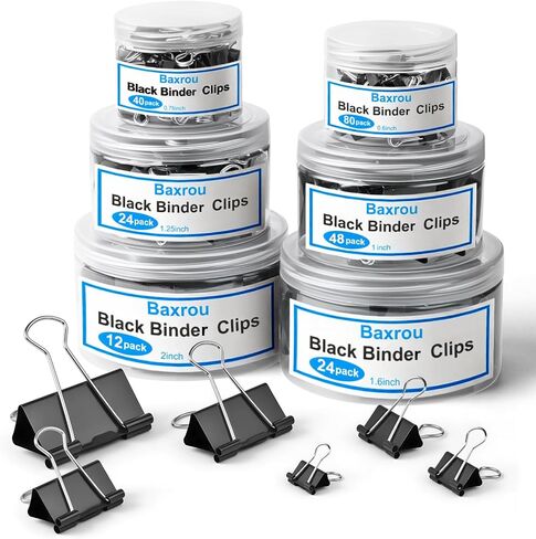 48 Pack Extra Large Binder Clips 2 Inch,Big Paper Clamps for Office and Home Supplies, Black in Saudi Arabia