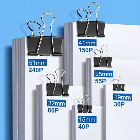 48 Pack Extra Large Binder Clips 2 Inch,Big Paper Clamps for Office and Home Supplies, Black in Saudi Arabia