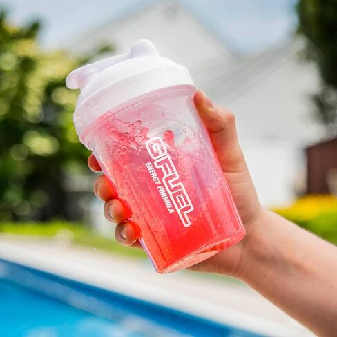 G Fuel Blacked Out Shaker Bottle, Drink Mixer for Pre Workout, Protein Shake, Smoothie Mix, Meal Replacement Shakes, Energy Powder and More, Blender Cup, Portable Safe, BPA Free Plastic - 16 oz in Saudi Arabia
