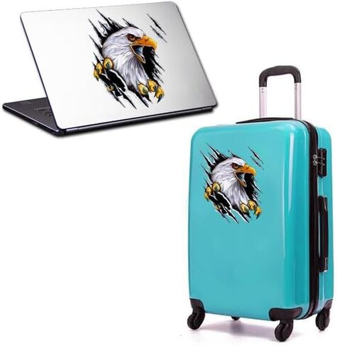 Generic 2 Pack 3D American Bald Eagle Car ملصق مائي، ملصق شاحنة النسر الوطني، ملصق ممتص للصدمات مقاوم للماء لسيارة شاحنة مقطورة SUV Van في الهواء الطلق نافذة جدار الكمبيوتر المحمول 9.5 * 7.08 بوصة in Saudi Arabia