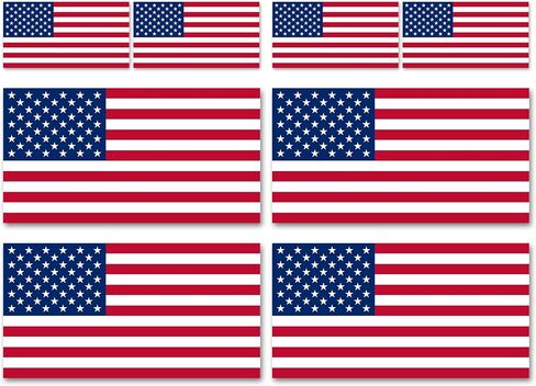 | (8 Pcs) American Flag Stickers And Decals, Two Sizes – Strong Adhesive, Durable, Weatherproof Usa Flag Sticker. Perfect American Flag Sticker For Car, Laptops. Tumblers And Others in Saudi Arabia