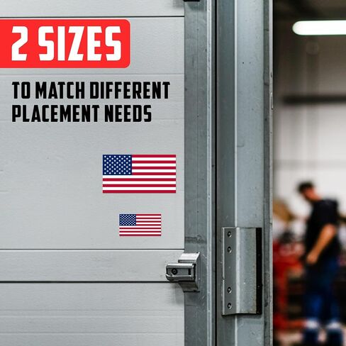 | (8 Pcs) American Flag Stickers And Decals, Two Sizes – Strong Adhesive, Durable, Weatherproof Usa Flag Sticker. Perfect American Flag Sticker For Car, Laptops. Tumblers And Others in Saudi Arabia