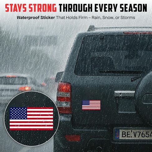 | (8 Pcs) American Flag Stickers And Decals, Two Sizes – Strong Adhesive, Durable, Weatherproof Usa Flag Sticker. Perfect American Flag Sticker For Car, Laptops. Tumblers And Others in Saudi Arabia