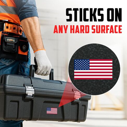 | (8 Pcs) American Flag Stickers And Decals, Two Sizes – Strong Adhesive, Durable, Weatherproof Usa Flag Sticker. Perfect American Flag Sticker For Car, Laptops. Tumblers And Others in Saudi Arabia