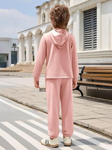 Haloumoning Boys Sweatsuit Kids Fashion Hoodies Sweatshirts and Jogger Set 2 Piece Fall Outfits 5-14 Years in Saudi Arabia